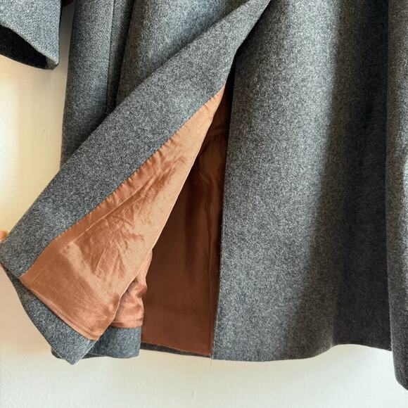 KENNETH COLE Gray Wool Cashmere Blend Belted Sherlock Holmes Style Coat - Picture 6 of 10